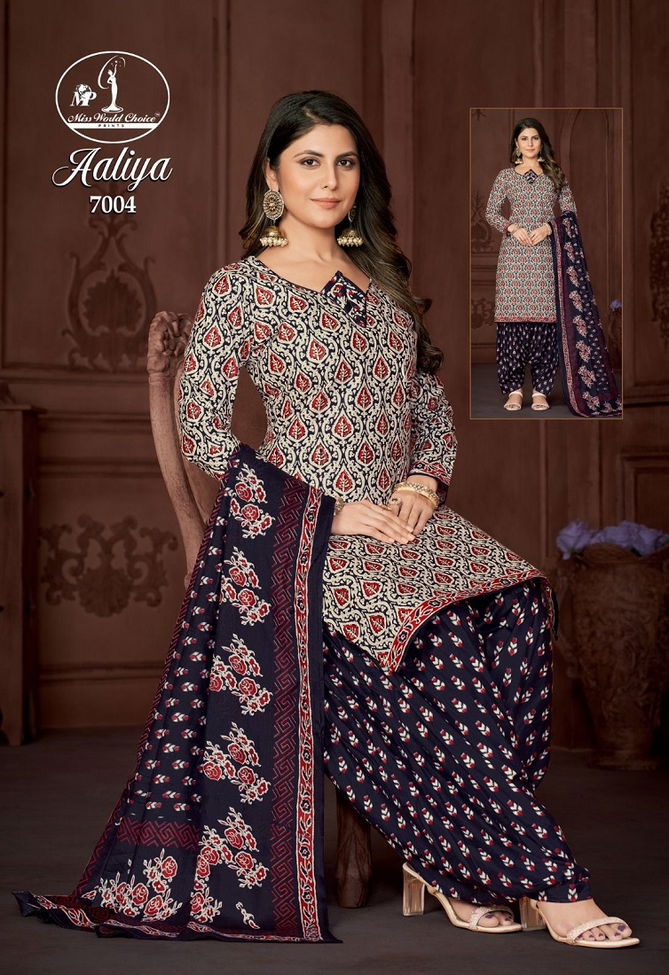 Aaliya Vol 7 By Miss World Printed Cotton Dress Material Wholesale Shop In Surat